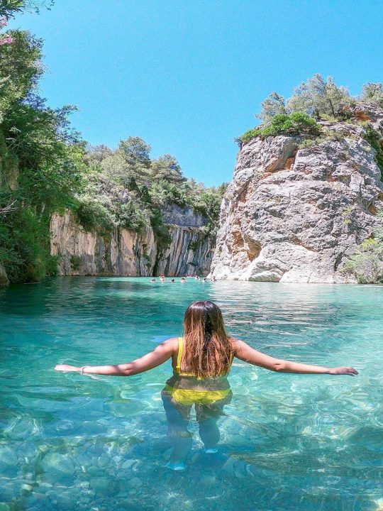 Aguas Termales Naturales de Montanejos y Cascada del salto de la novia