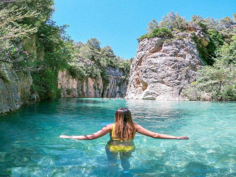 Aguas Termales Naturales de Montanejos y Cascada del salto de la novia